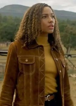 Kylie Bunbury Big Sky Brown Suede Leather Jacket
