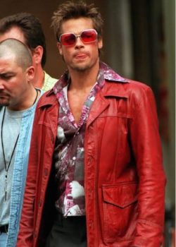 FIGHT CLUB BRAD PITT RED JACKET