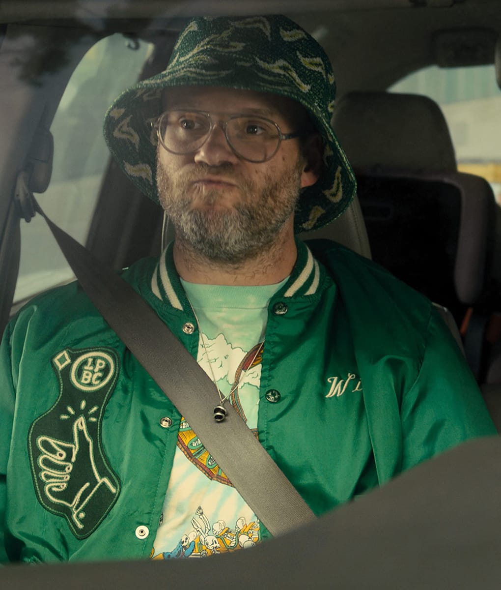 Seth Rogen Platonic 2023 Green Varsity Jacket