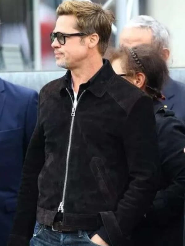 Brad Pitt F1 2025 Black Suede Jacket - Image 2
