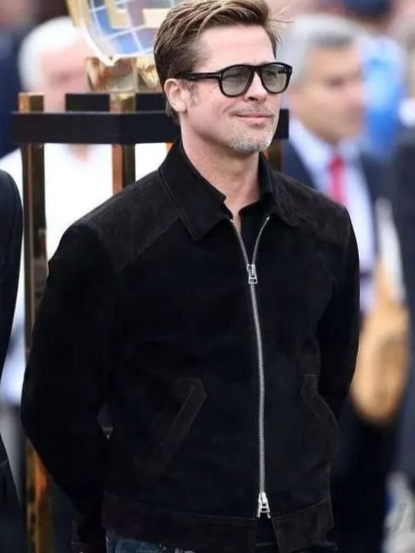 Brad Pitt F1 2025 Black Suede Jacket - Image 4