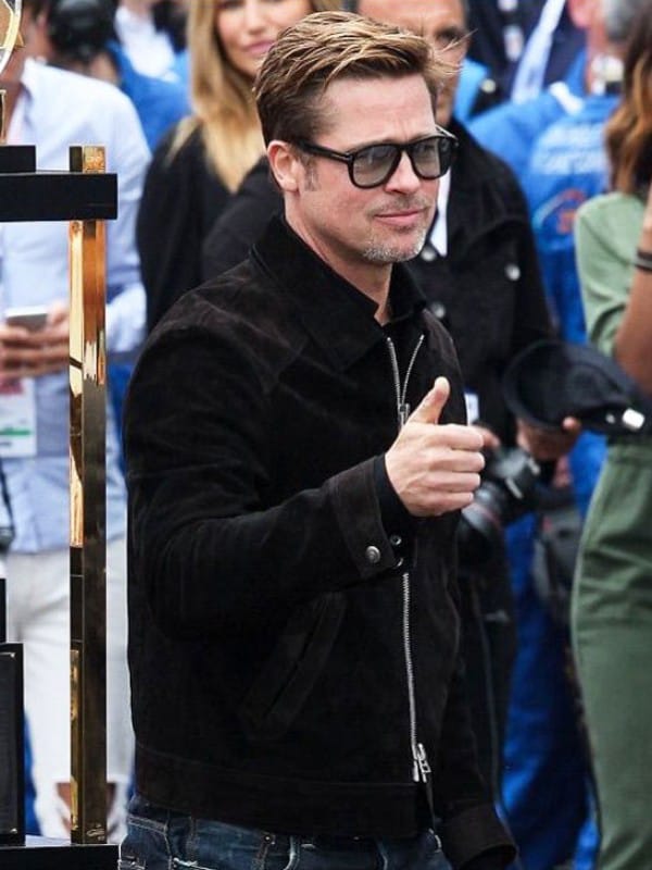 Brad Pitt F1 2025 Black Suede Jacket - Image 3