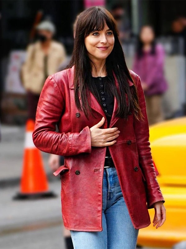 Dakota Johnson Madame Web Leather Coat - Image 6