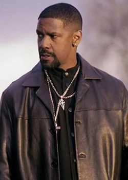 Denzel Washington Training Day Black Leather Coat