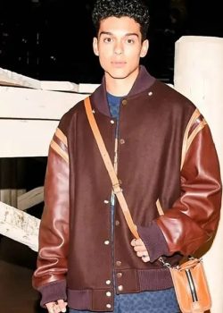 Q XO Kitty Tv Series Brown Varsity Jacket