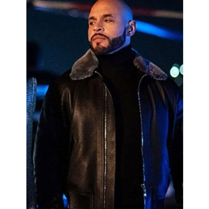 Daniel Sunjata Power Book II Ghost Black Leather Jacket