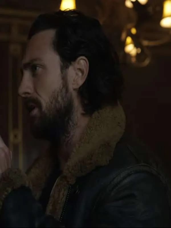 Aaron Taylor-Johnson Kraven the Hunter Shearling Jacket - Image 3
