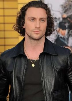 Aaron Taylor-Johnson Kraven the Hunter 2024 Black Leather Jacket