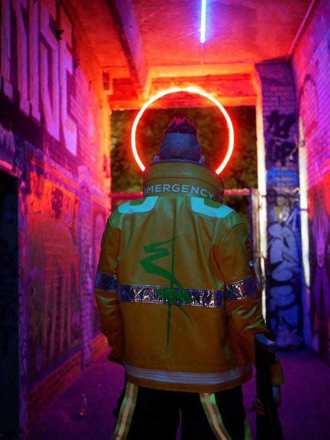 David Martinez Inspired Yellow Cosplay Leather Jacket - Image 4