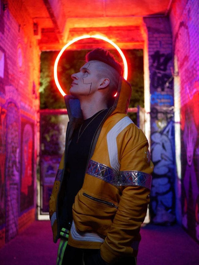 David Martinez Inspired Yellow Cosplay Leather Jacket - Image 3