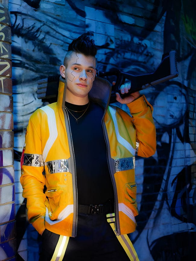 David Martinez Inspired Yellow Cosplay Leather Jacket