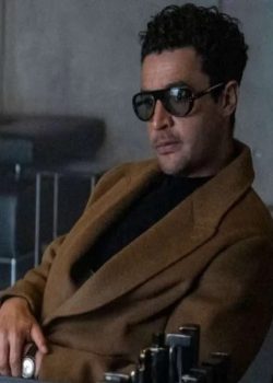 Christopher Abbott Kraven The Hunter 2024 Brown Coat
