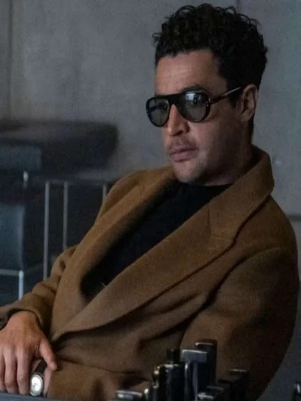 Christopher Abbott Kraven The Hunter 2024 Brown Coat