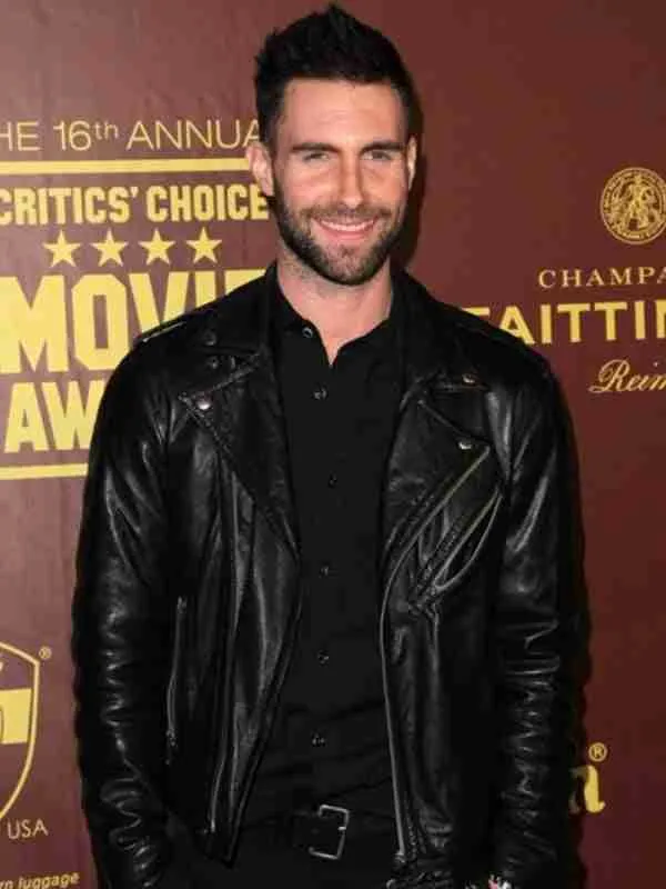 Adam Levine Black Leather Jacket