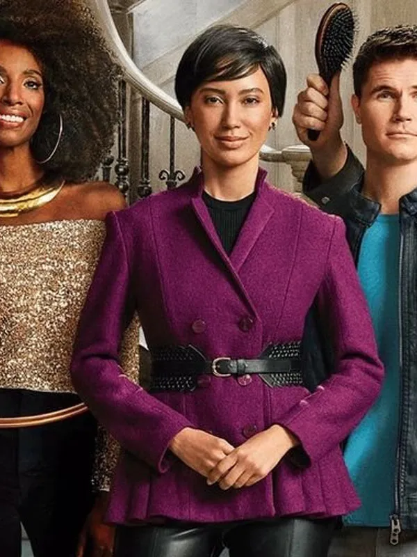 Andy-Allo-Upload-Tv-Series-Nora-Antony-Purple-Wool-Coat