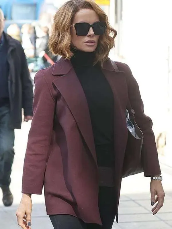 Avery-Graves-Canary-Black-2024-Kate-Beckinsale-Maroon-Coat