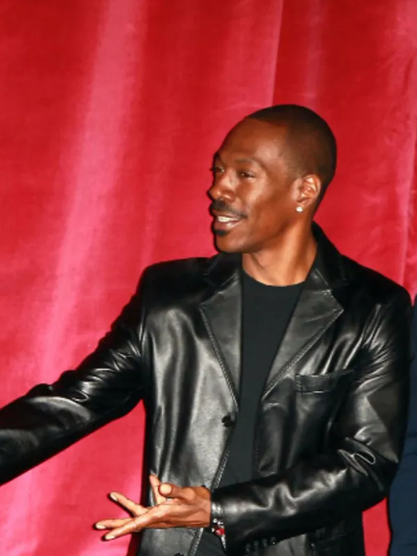 Eddie Murphy Beverly Hills Cop Black Leather Blazer - Image 2