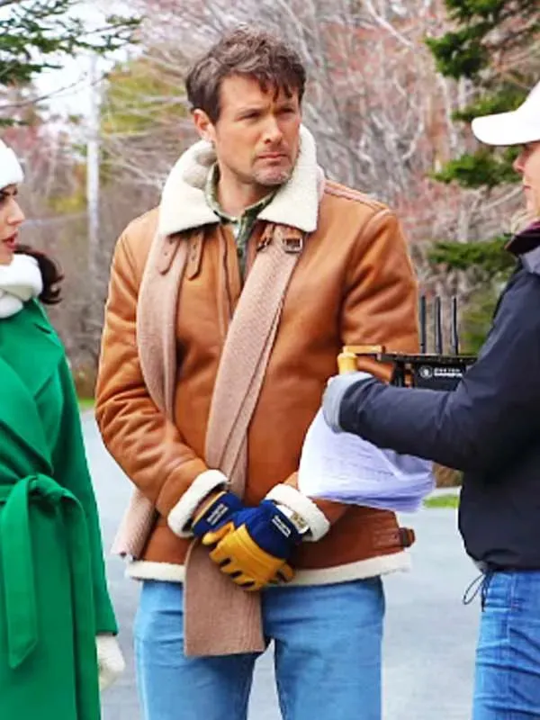 Believe-in-Christmas-John-Reardon-Brown-Leather-Jacket