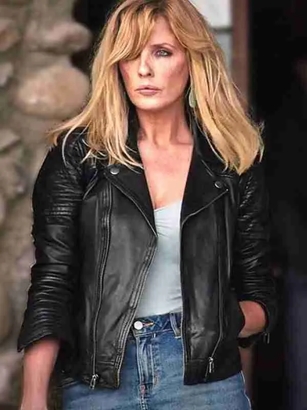 Beth Dutton Yellowstone Season 04 Black Leather Jacket