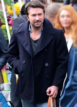 Brandon Sklenar It Ends with Us Blue Peacoat