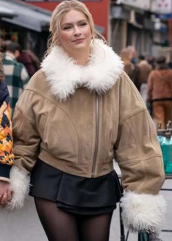 Emily in Paris Camille Shearling Leather Jacket