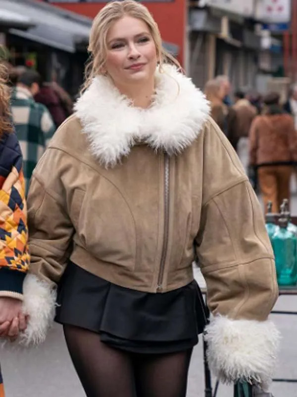 Emily in Paris Camille Shearling Leather Jacket
