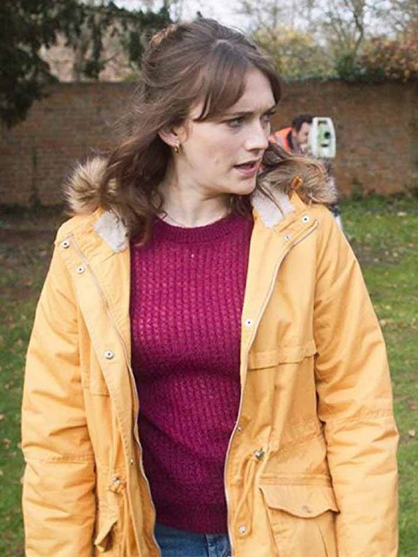 Charlotte-Ritchie-Ghosts-Alison-Yellow-Hooded-Jacket