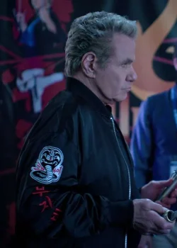 John Kreese Cobra Kai S06 Black Bomber Jacket