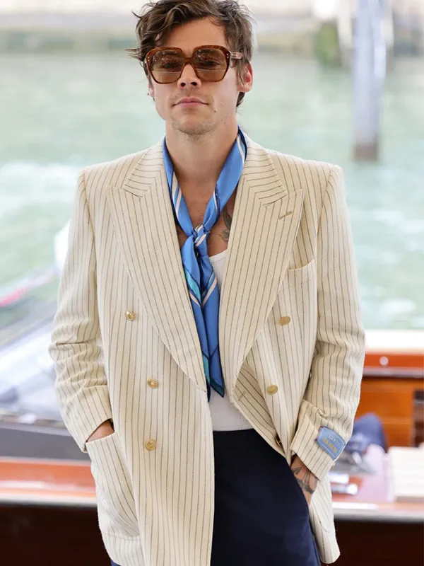 Harry Styles Movie Don’t Worry Darling Event Off White Blazer Coat