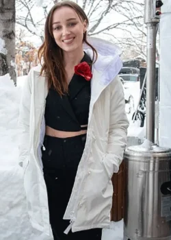Phoebe Dynevor Fair Play (2023) White Coat