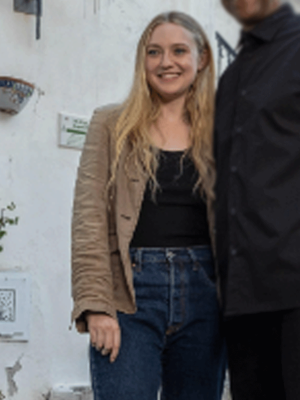 Dakota Fanning The Equalizer 3 (2023) Brown Jacket