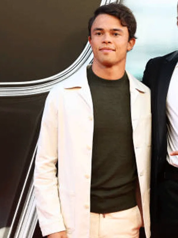 Gran-Turismo-Nyck-de-Vries-Movie-Event-White-Blazer
