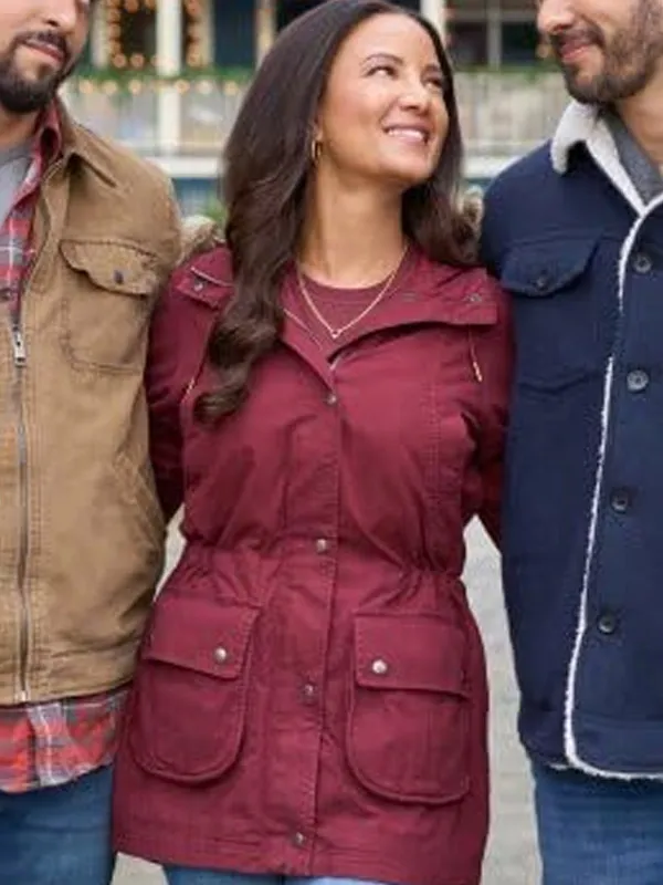 Heather Hemmens Christmas Under the Lights Maroon Jacket