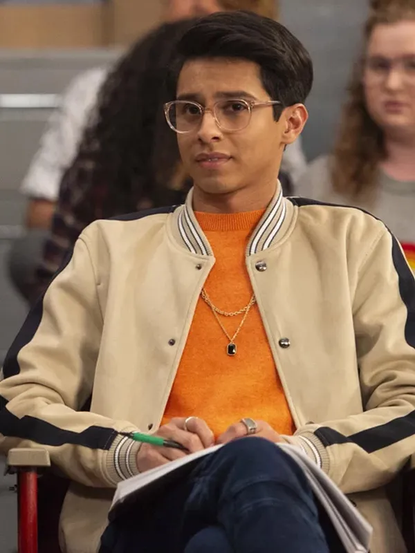 High School Musical The Series Frankie A. Rodriguez Beige Bomber Jacket