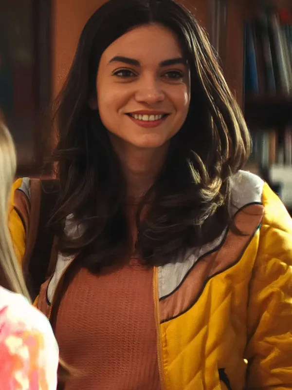 Lauren LaVera Terrifier 3 2024 Yellow Quilted Jacket