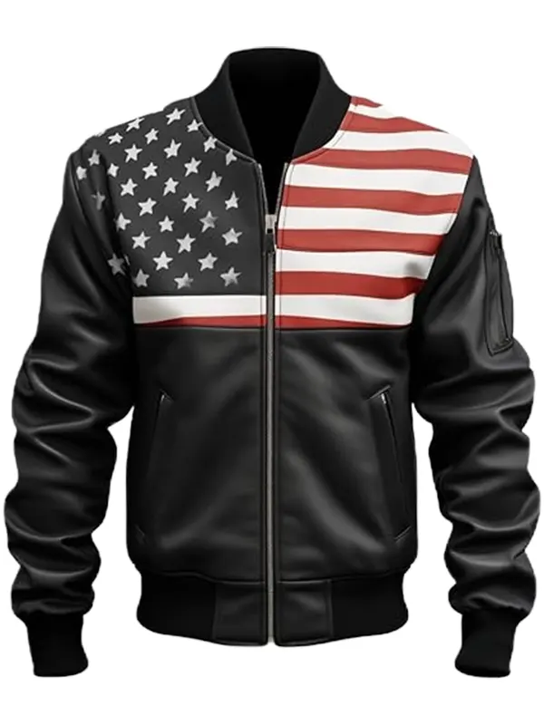 Men-Bomber-Style-American-Flag-Leather-Jacket