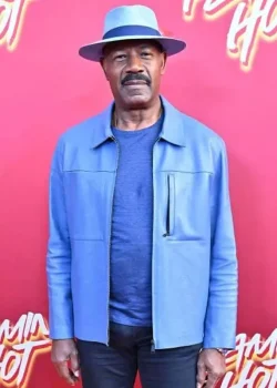 Movie Flamin Hot Dennis Haysbert Blue Jacket