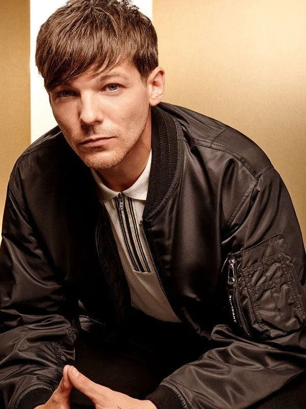 Louis Tomlinson One Direction Black Bomber Jacket