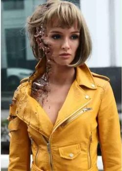 Better Than Us Arisa Yellow Biker Jacket