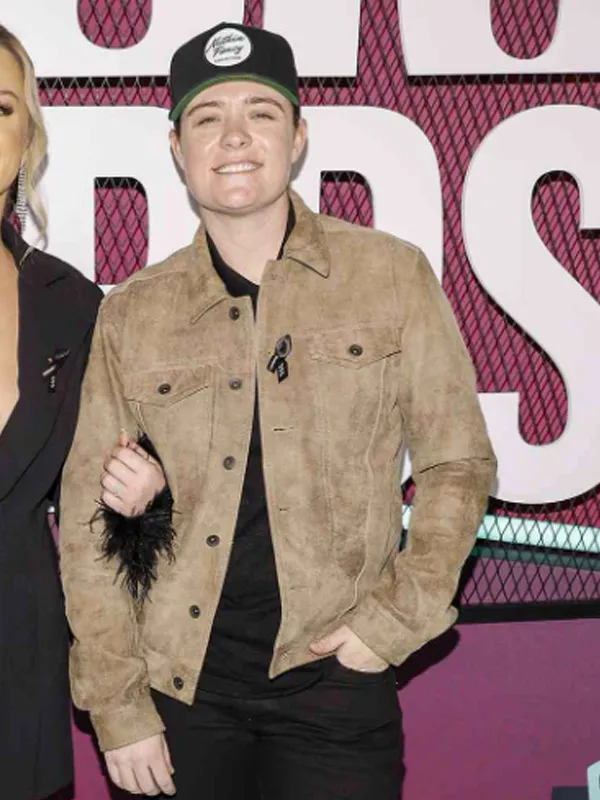 CMT Awards 2023 Lily Rose Suede Leather Jacket