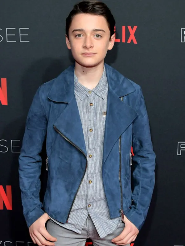Will Byers Stranger Things Blue Suede Leather Jacket