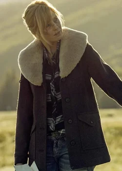 Pure Wool Yellowstone Beth Dutton Shearling Coat