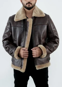 RE 4 Leon Kennedy Bomber Jacket Kennedy Cosplay Shearling Leather Jacket
