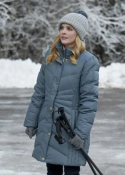 Jen Lilley Snowkissed Blue Puffer Jacket