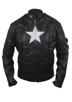 American Captain Avenge 5 Style Biker Leather Jacket
