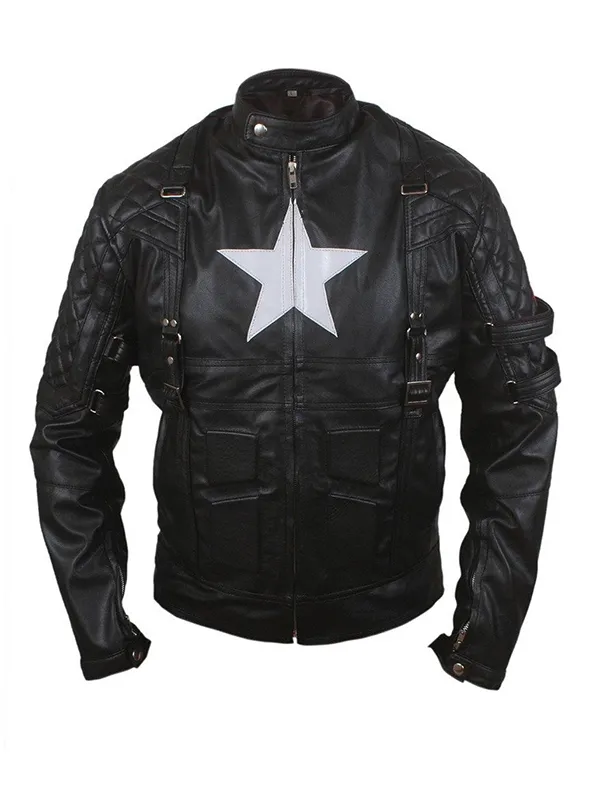American Captain Avenge 5 Style Biker Leather Jacket