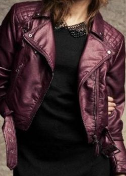 Womens Fashion Winter Leather Jacket