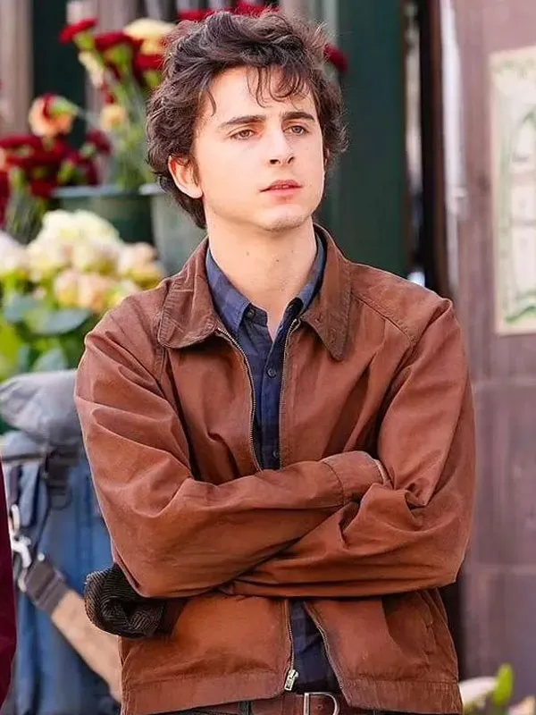 A-Complete-Unknown-Timothee-Chalamet-Brown-Cotton-Jacket