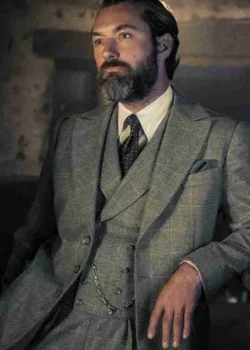 Albus Dumbledore Fantastic Beasts The Secrets of Dumbledore Jude Law Grey Blazer