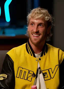 Logan Paul Yellow and Black Bomber Jacket